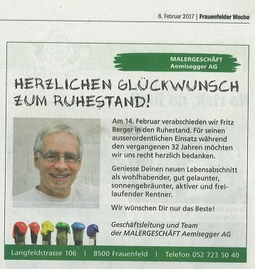 Zeitungsbericht Frauenfelder Woche